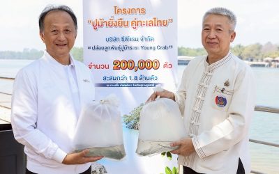 CPRAM and Surat Thani Community Continue ‘Sustainable Blue Swimmer Crabs for Thai Sea’ Project for the 14th Year, Releasing Over 1.8 Million Young Crabs into Thai Seas